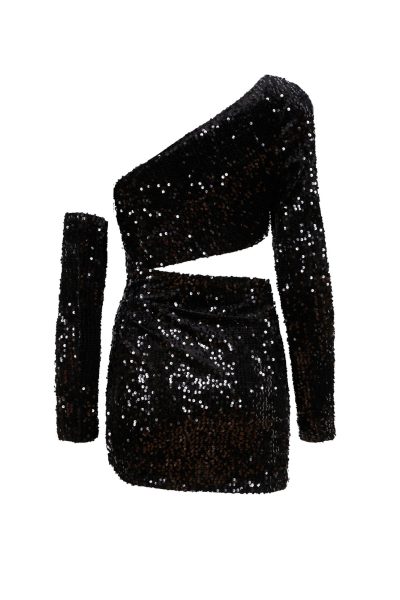 Maria Sequined Velvet Mini Dress