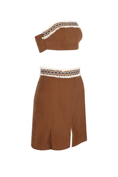 Alternative view of Bohemian Crop & Skirt Natural