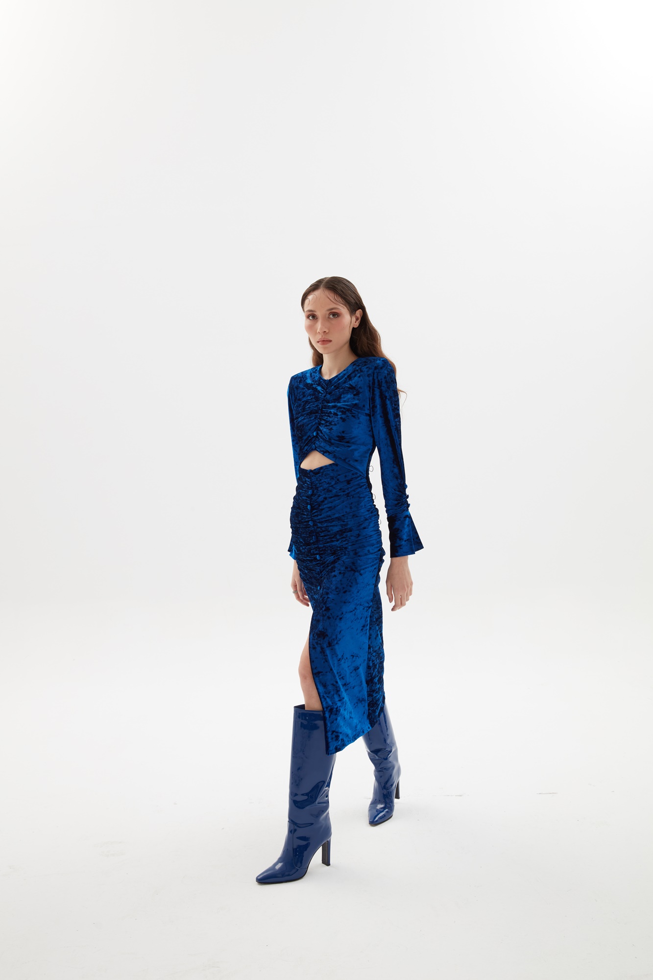 Lora Velvet Mini Dress 2 Lora Velvet Mini Dress - Görsel 2